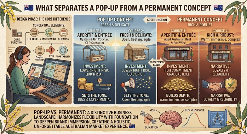 What separates a pop-up from a permanent concept